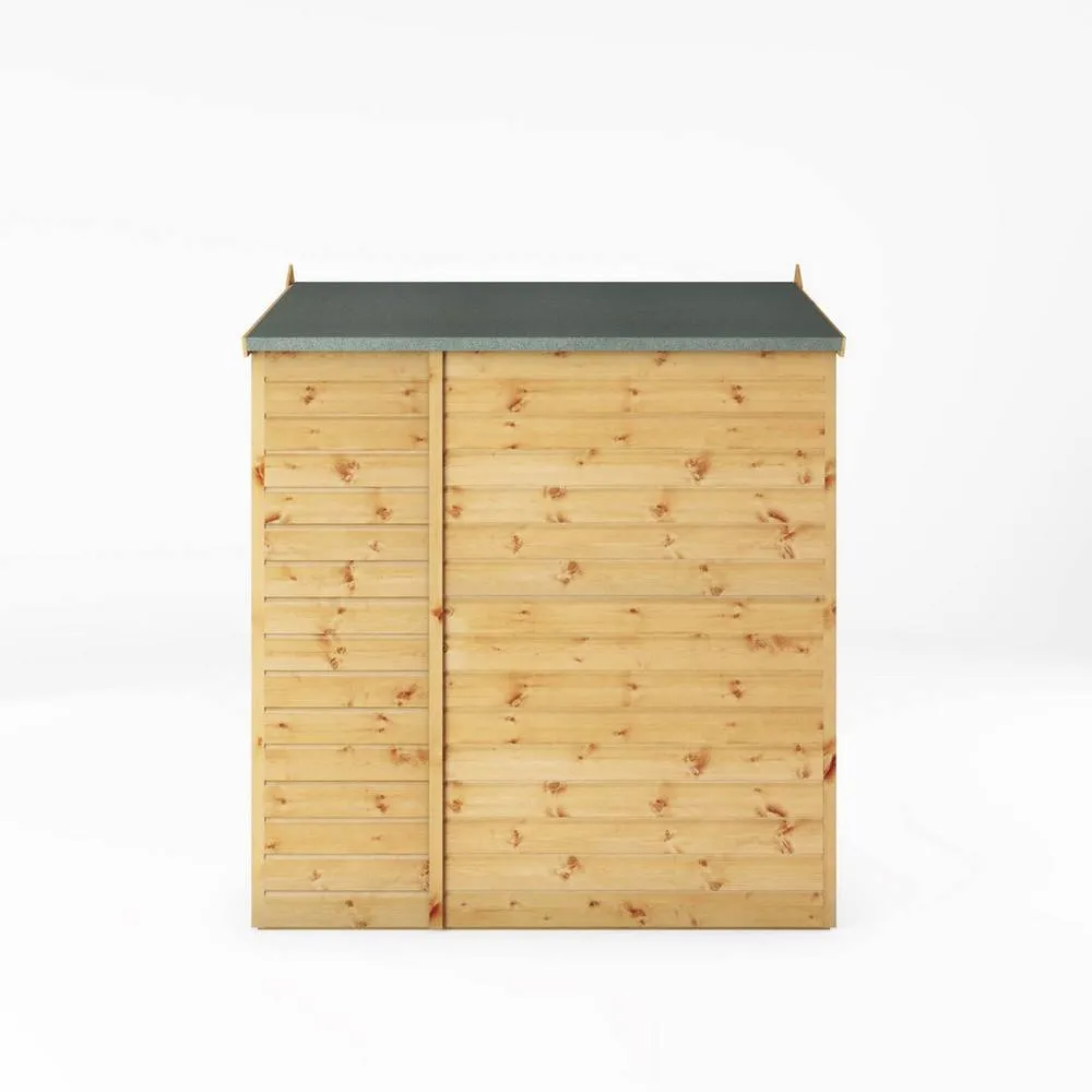 Mercia 6 x 4 Feet Shiplap Apex Windowless Shed - L181.4 x W129.1 x H217.1 cm in Brown 3