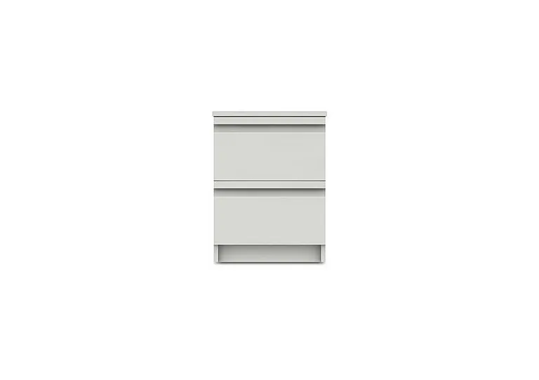 Kings Cross 2 Drawer Bedside Chest - White