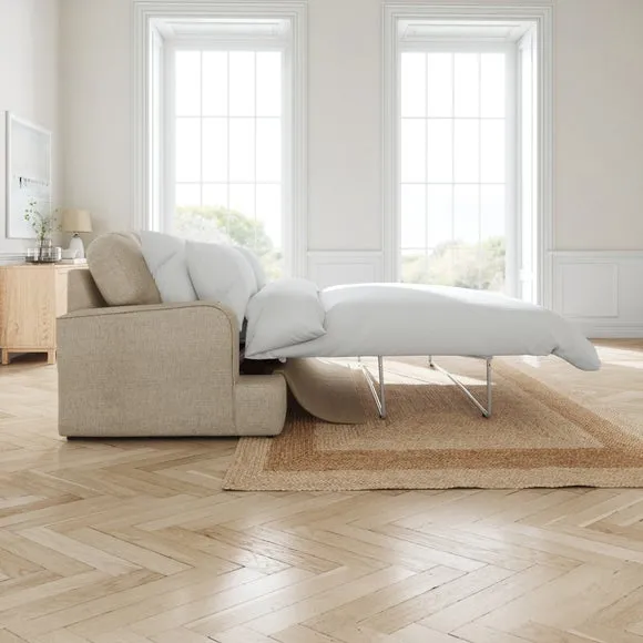 Martha Slub Faux Linen 2 Seater Double Sofa Bed 2