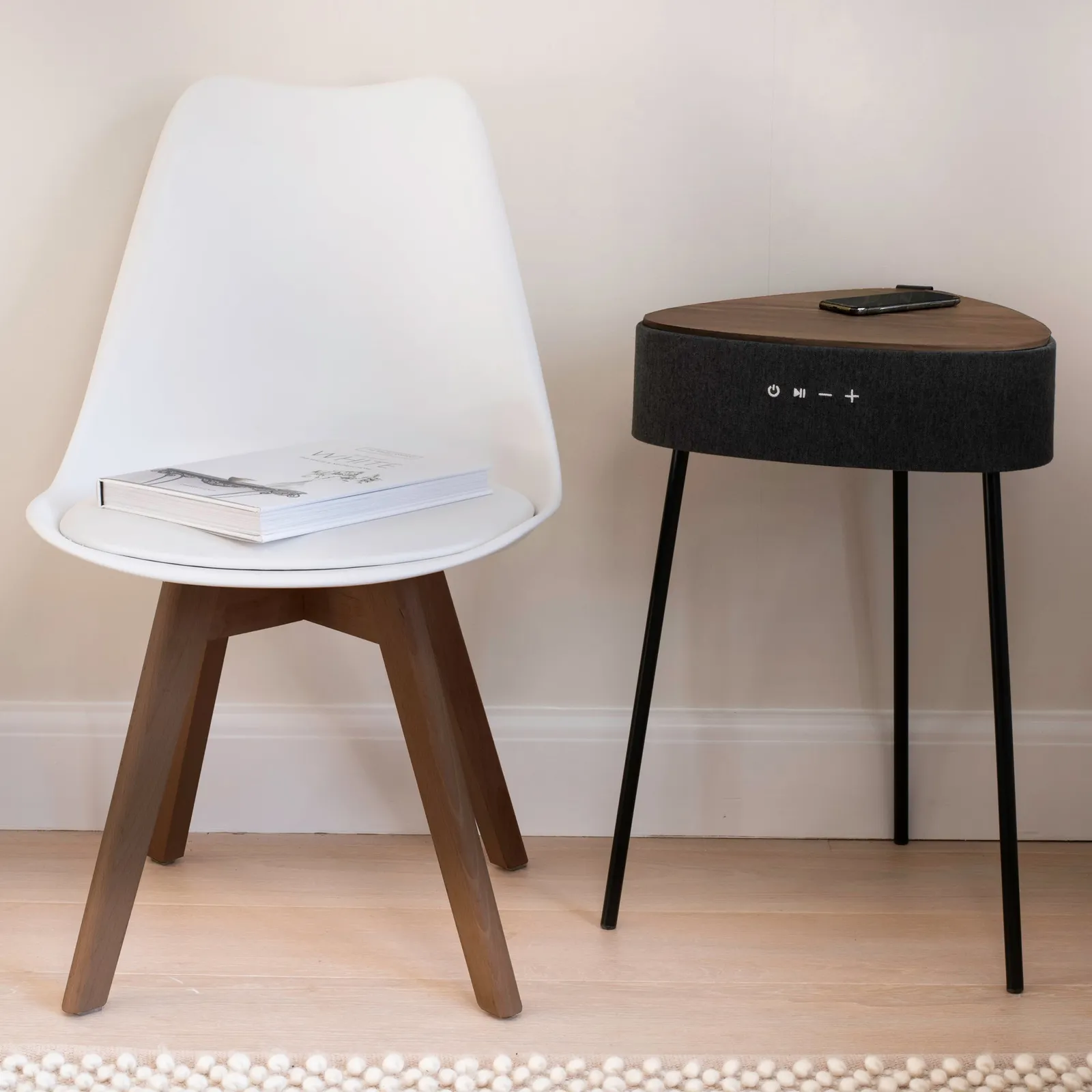 Riva Smart Side Table Brown