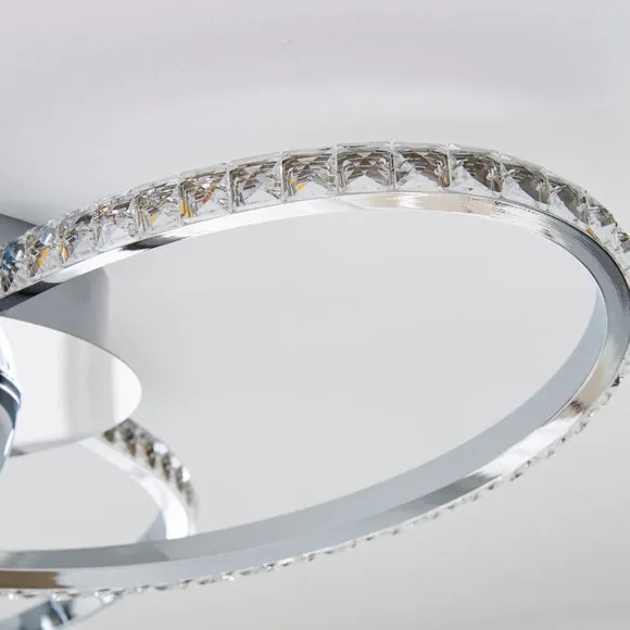 Oria 3 Light Integrated LED Jewel Flush Ceiling Light 3