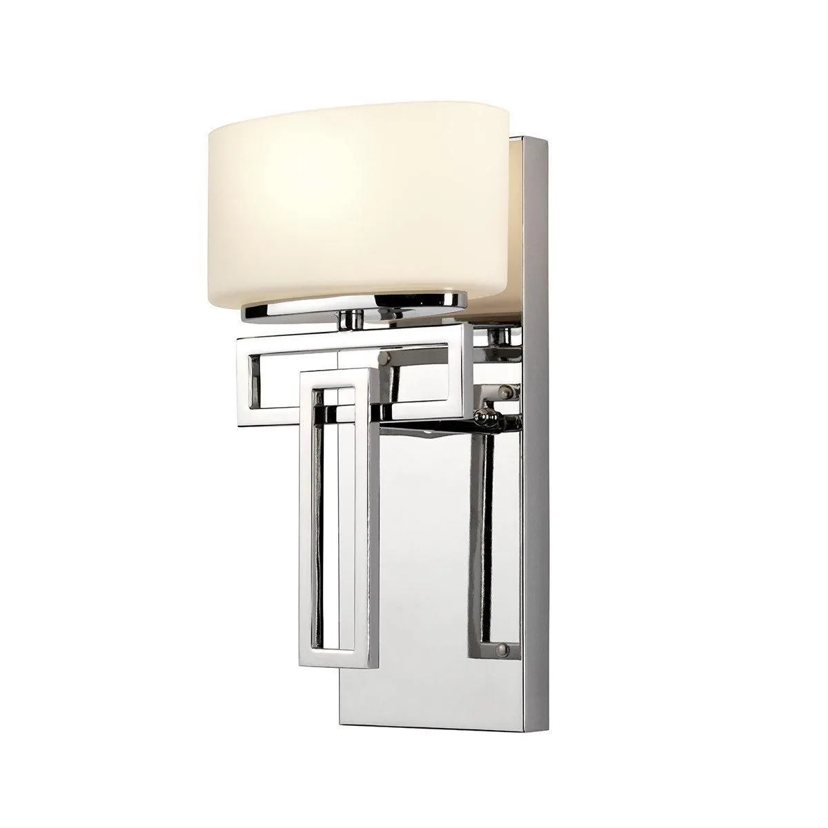Netlighting Lanza 1 Light Bathroom Wall Light Polished Chrome IP44 G9 in Grey