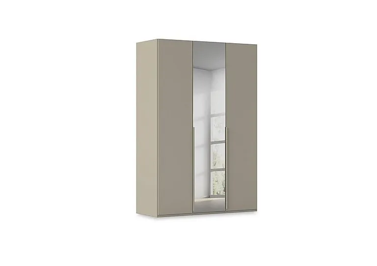 Haven 151cm 3 Door Hinged Wardrobe with 2 Décor Doors and 1 Mirror Door