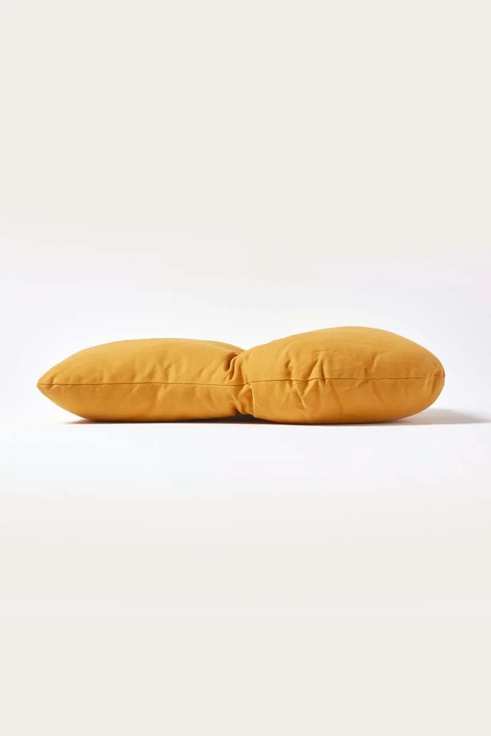Homescapes Cotton Back Support Cushion in Mustard 4