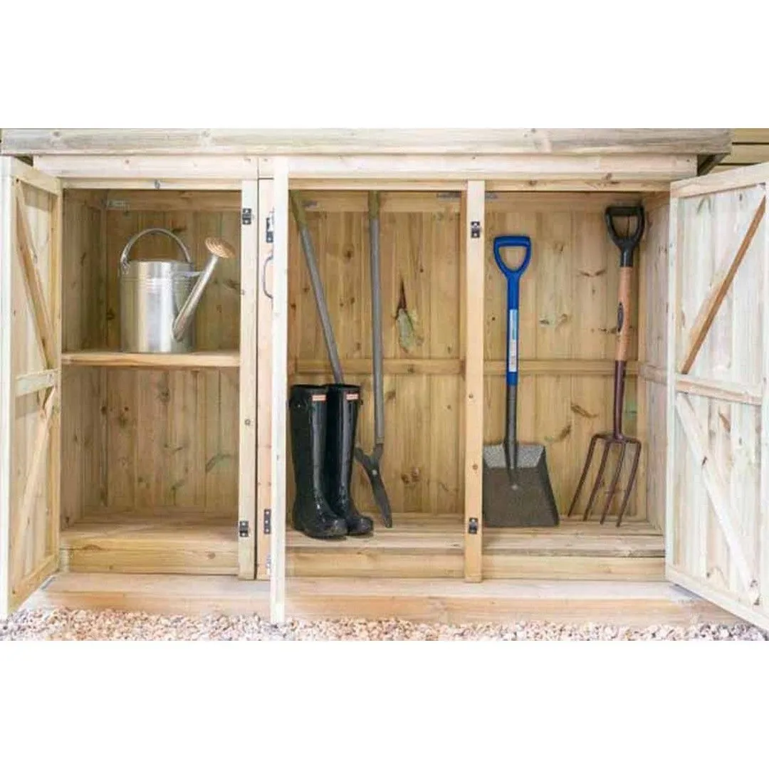 Buttercup Farm Gisburn Garden Store Large - Timber - L96 x W227 x H123 cm in Brown 3