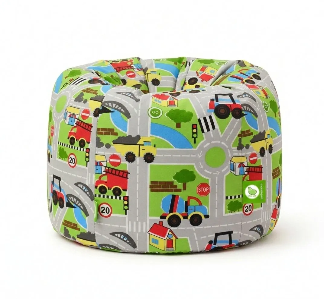 Bean Lazy Cotton Road Map Bean Bag Large Size