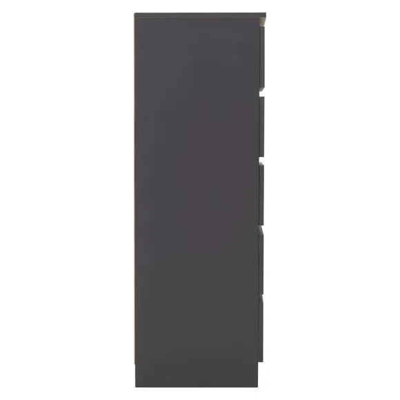 Return - Walker 5 Drawer Narrow Chest, Grey 6