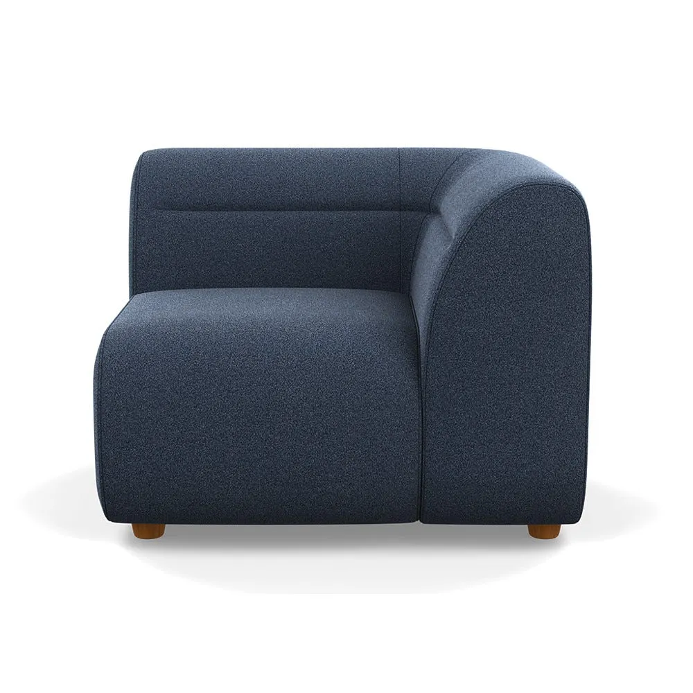 Heal's Lilli Corner Unit Right Module Boucle Indigo Natural Beech Feet 1