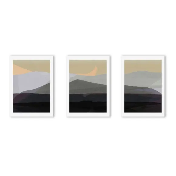 East End Prints Set of 3 Golden Hills Prints 2