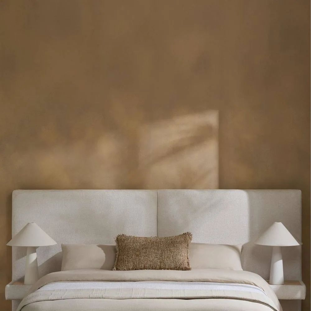 Birlea Como King Size Bed Frame White Fabric Hotel Style built in bedsides 4
