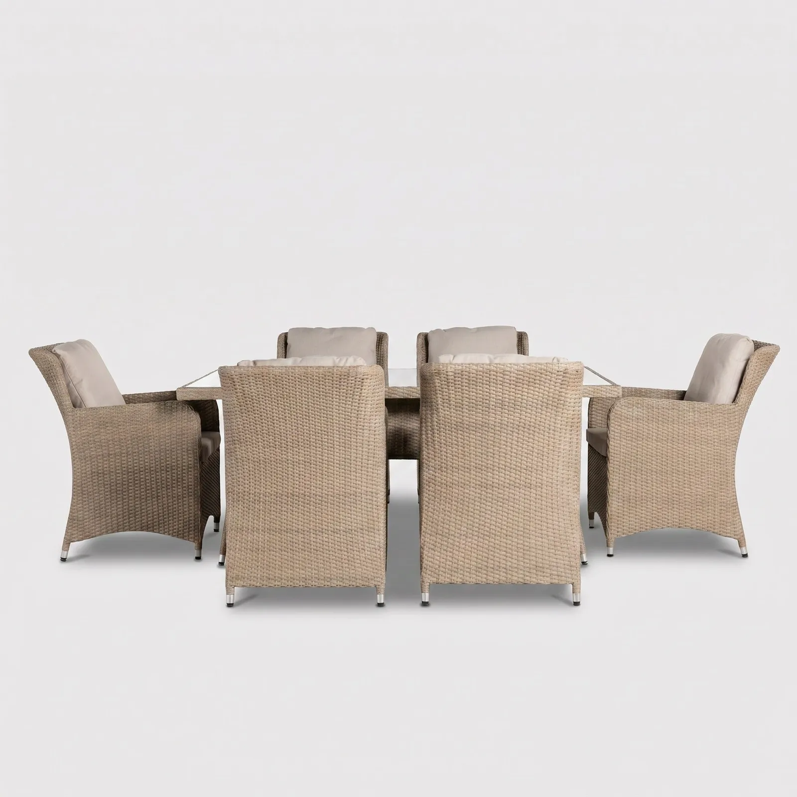 Lazise 6 Seater Dining Set, Rattan, Brown | Barker & Stonehouse 3