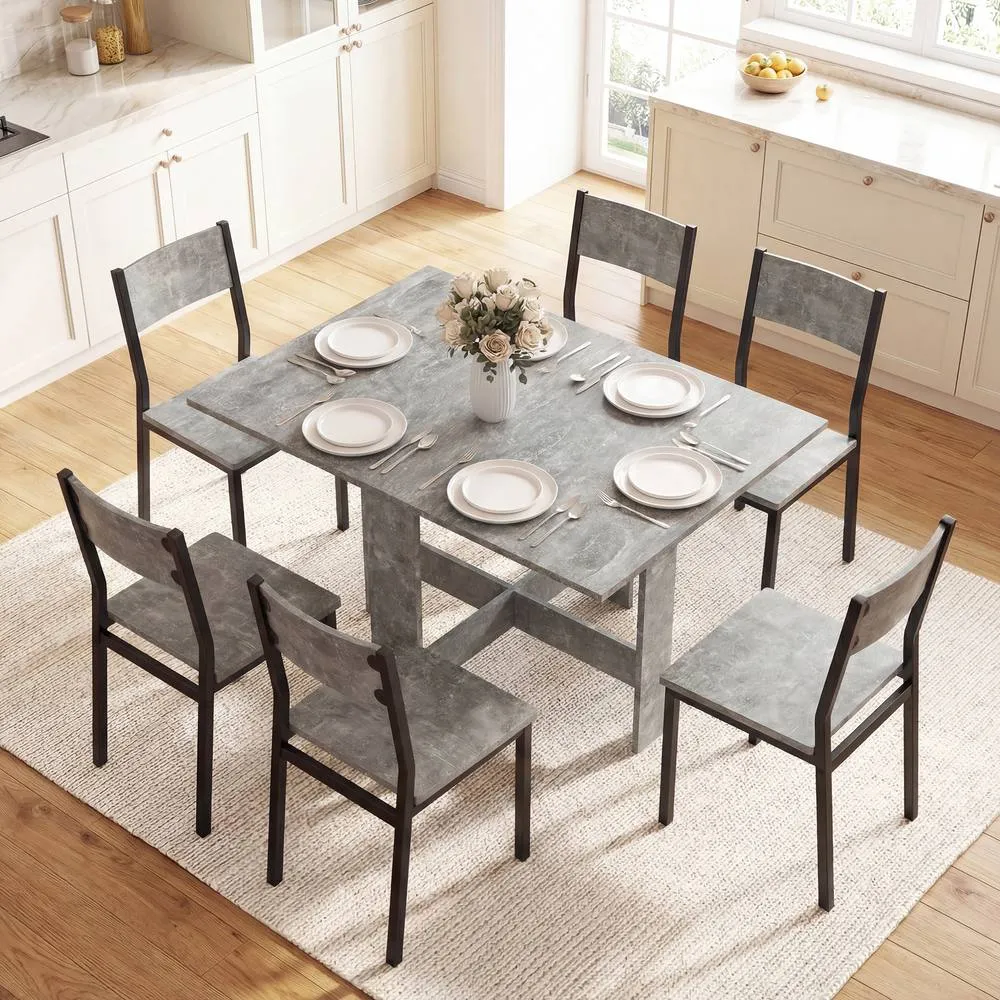 HOMCOM Wooden Folding Table Writing Desk in Grey 1