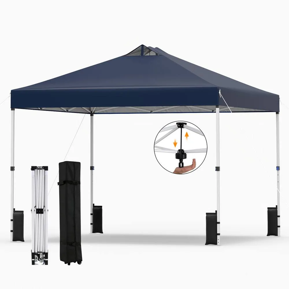 Costway 300 x 300 cm Pop up Canopy Tent 1 Person Easy Setup Gazebo Shelter in Blue 3