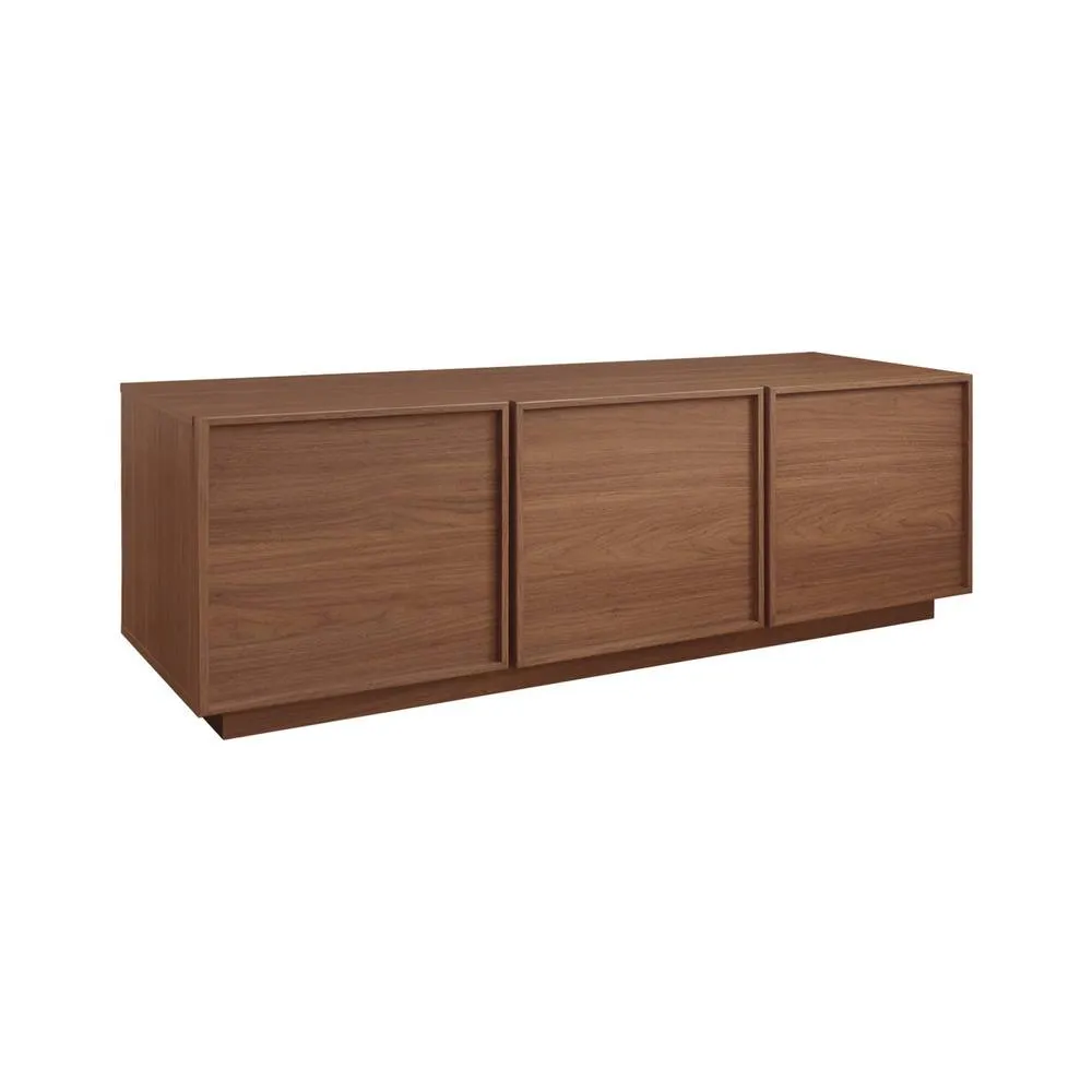sweeek 3-door TV unit 140cm wood effect in Dark Brown 2