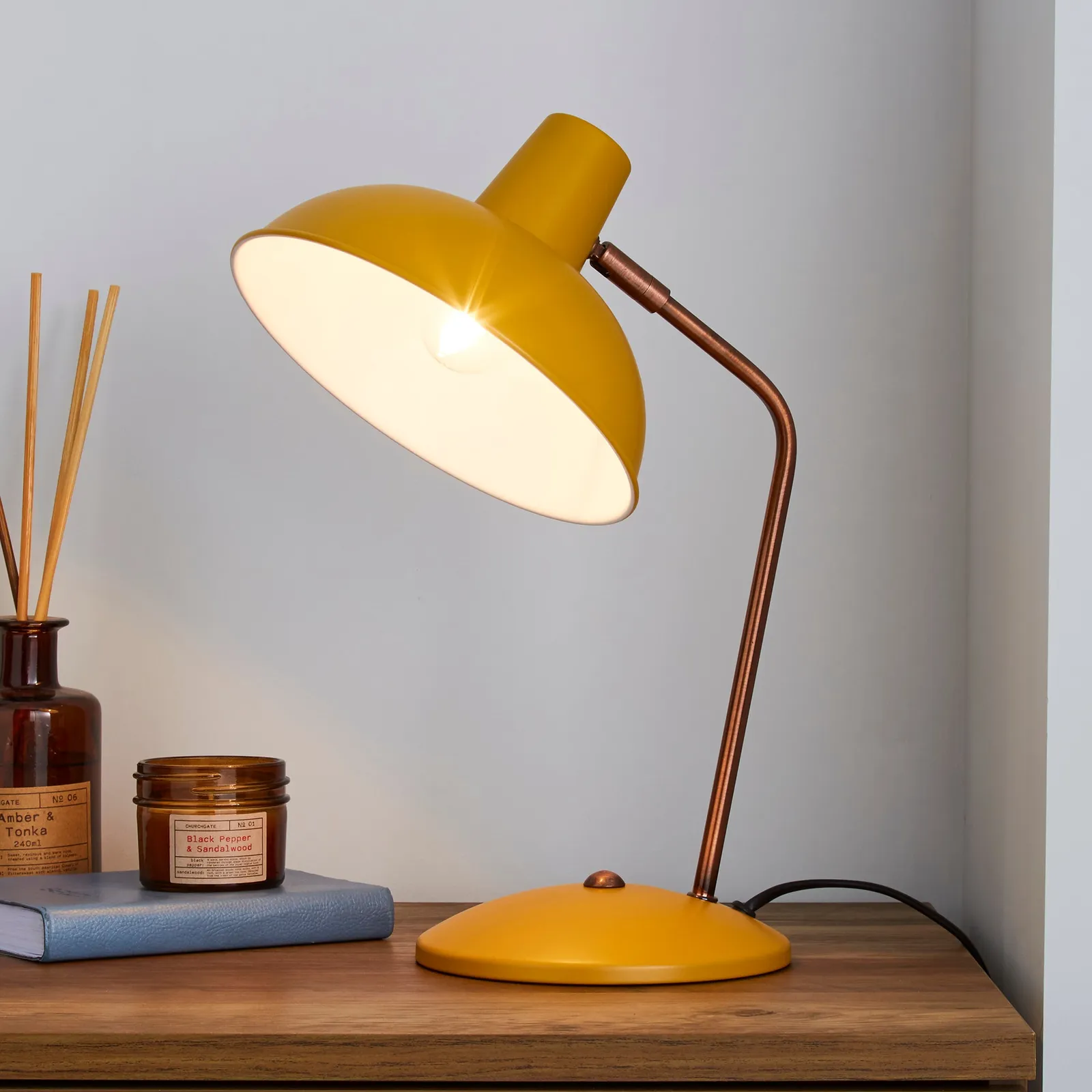 Elements Leiden Ochre Desk Lamp Ochre