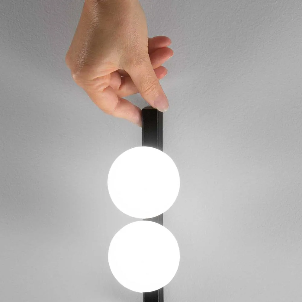Netlighting Ping Pong 2 Light Wall Lamp Black 500Lm 3000K 2