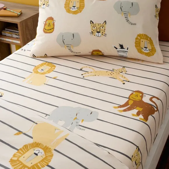 Pack of 2 Safari Fitted Bed Sheets 2