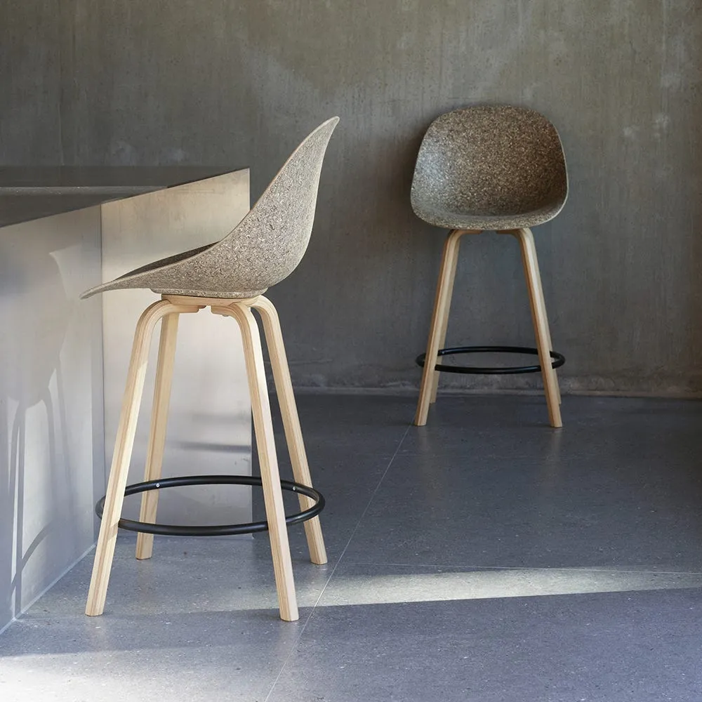 Normann Copenhagen Mat Bar Chair 65cm Black Steel Base in Seaweed 4