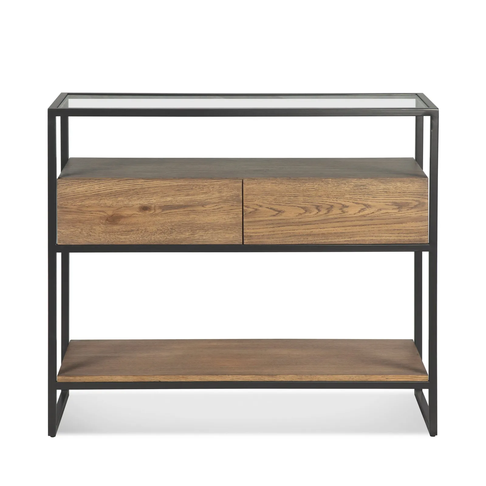 Dillon Console Table Oak Brown and Grey