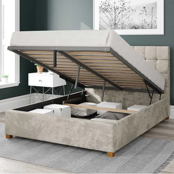 Sinatra Mirazzi Velvet Ottoman Bed Frame 2