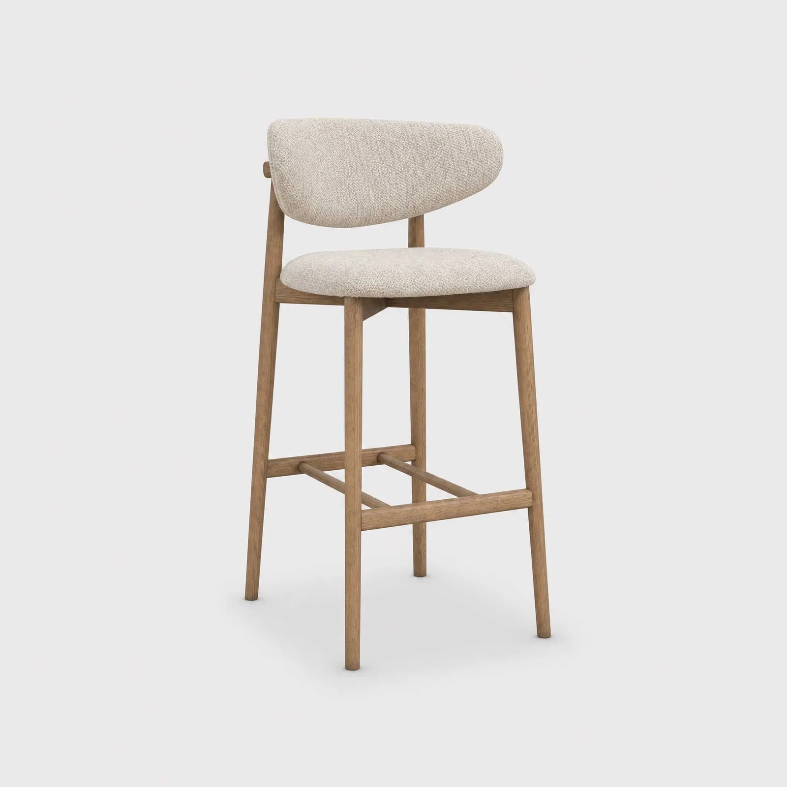 Pure Furniture Azure Counter Stool, Neutral Fabric | Barker & Stonehouse