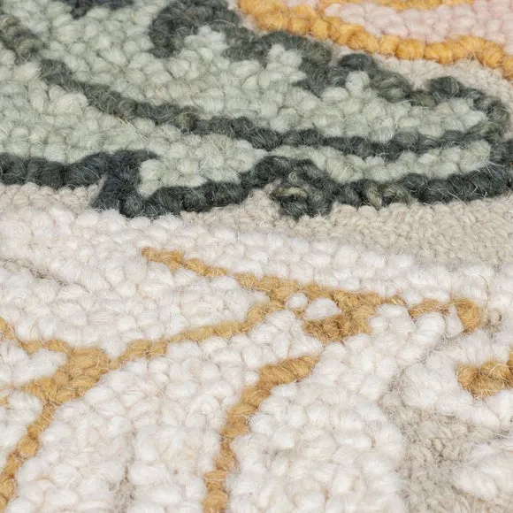 Daphne Floral Shaped Wool Rug 2