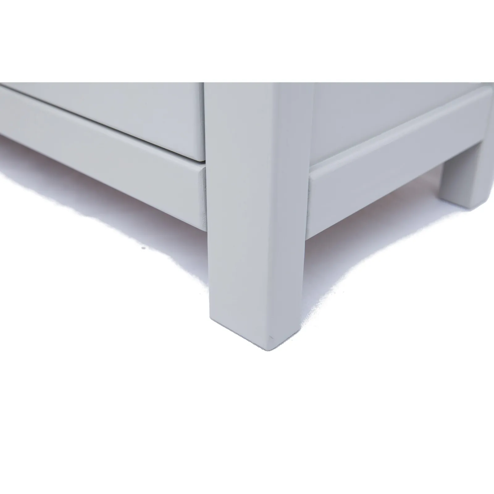 Cabinet Bits Argenta 5 Drawer Chest of Drawers Brass Cup Handle in Light Grey 6