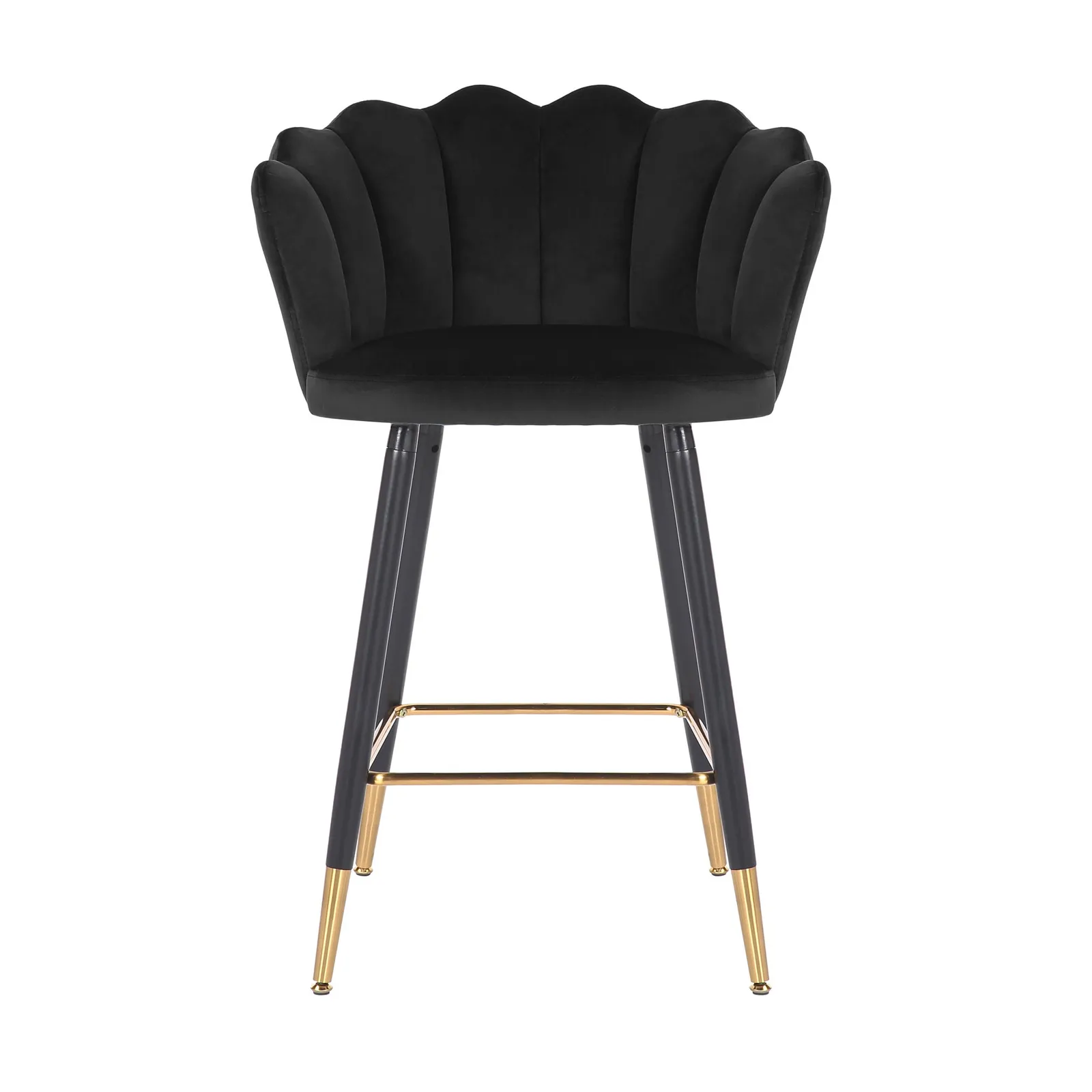 Vivian Velvet Bar Stool Black