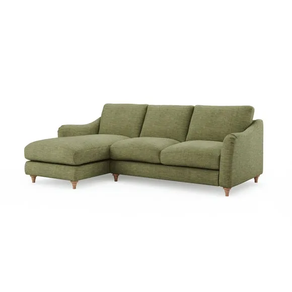 Hattie Slub Faux Linen Corner Chaise 6