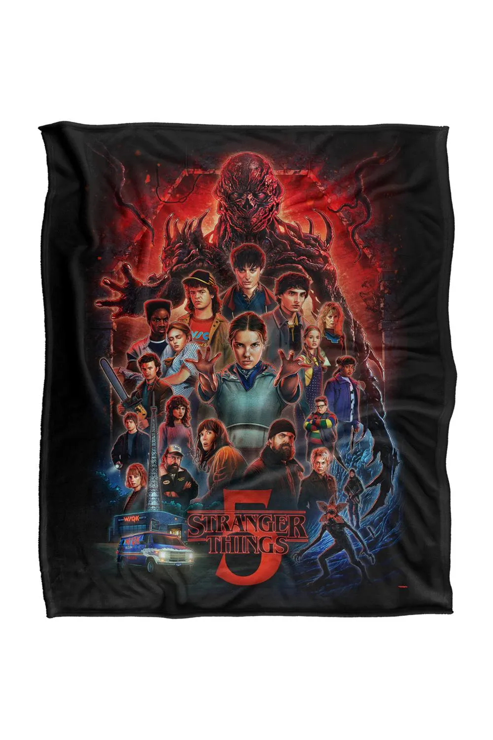 Stranger Things Season 5 Poster Super Soft Throw Blanket 152 X 127 Cm