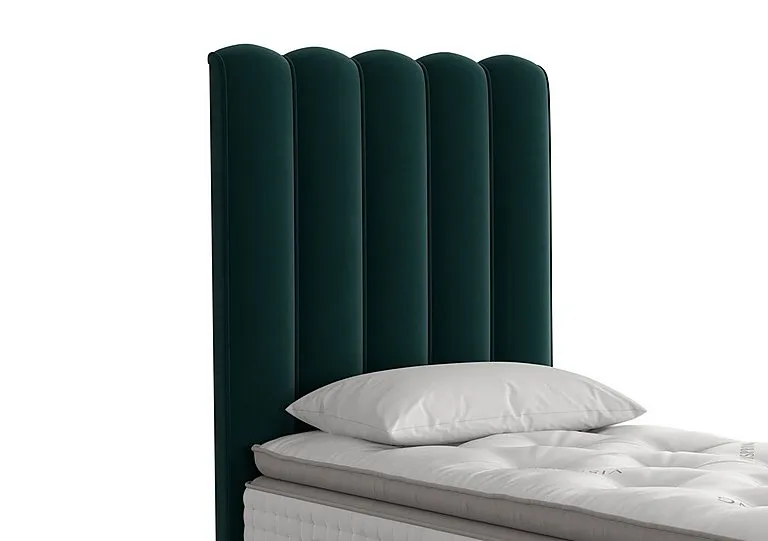Highclere Floor Standing Headboard - Single - Bottle Green