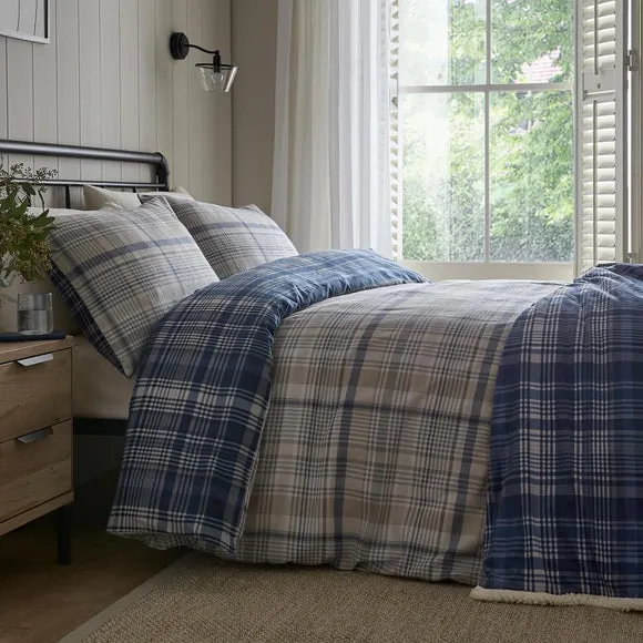 Dreams & Drapes Bennet Check 100% Cotton Duvet Cover & Pillowcase Set 5