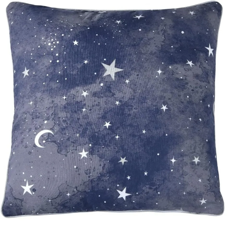 Smart Living Halloween Pumpkins & Celestial Stars Decorative 18" x 18" Filled Cushions in Navy 2