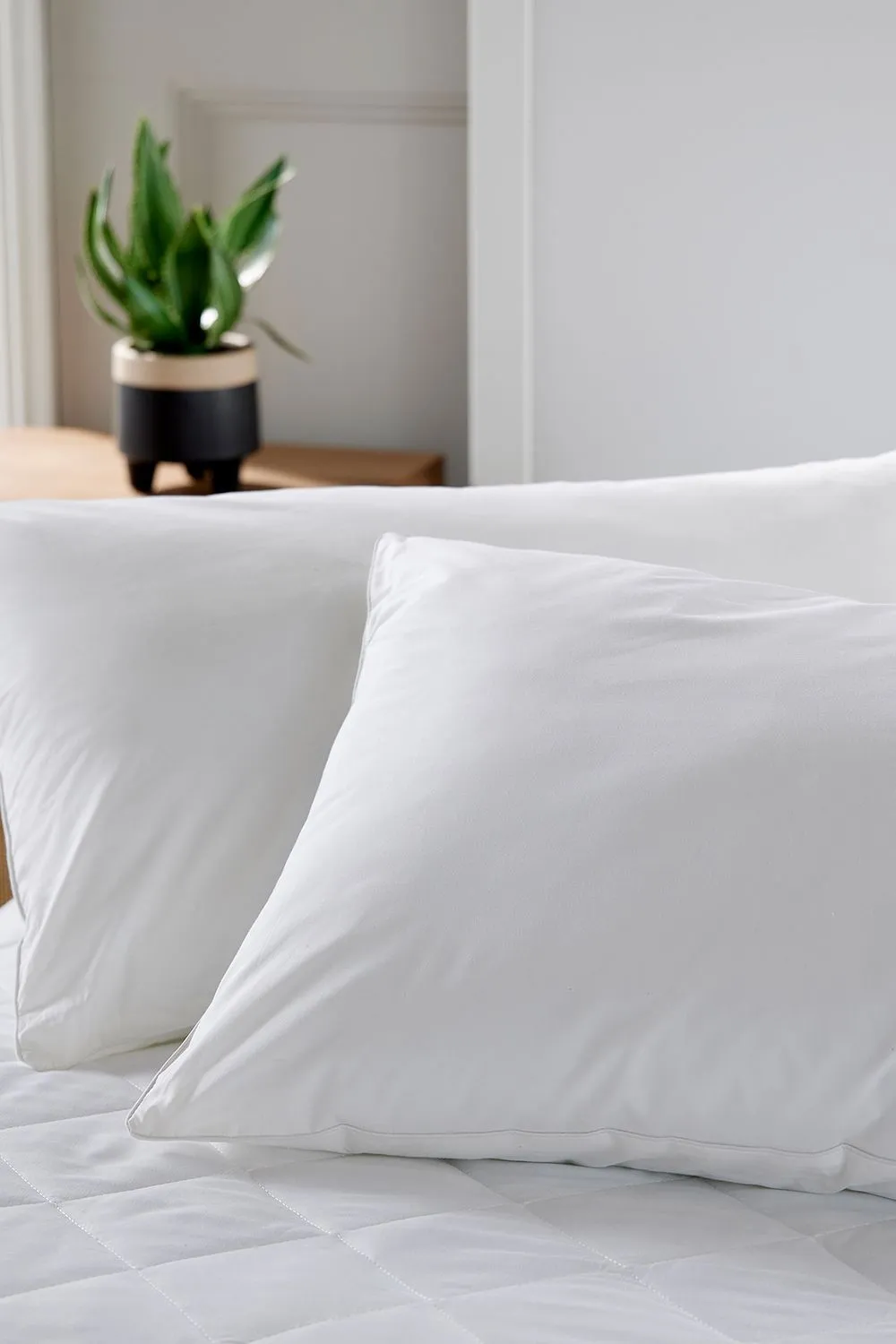 CHRISTY Classic Filled Hollowfibre Medium Firm Pillow Pair in White 4