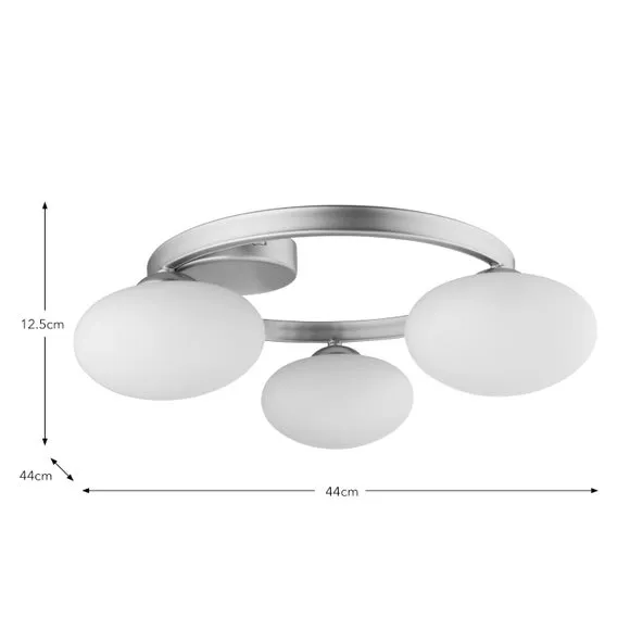 Yonah 3 Light Semi Flush Ceiling Light 6
