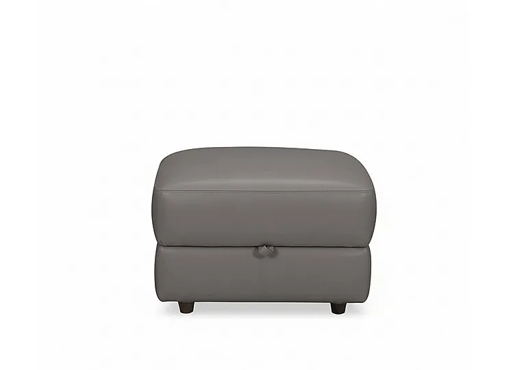 Nest Small NC Leather Storage Footstool - NC Elephant