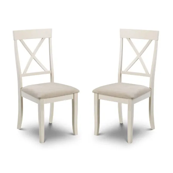 Davenport Set of 2 Dining Chairs, Faux Suede 2