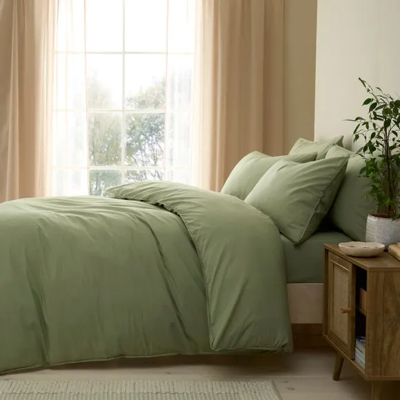 Soft Washed Cotton Duvet Cover & Pillowcase Set 4