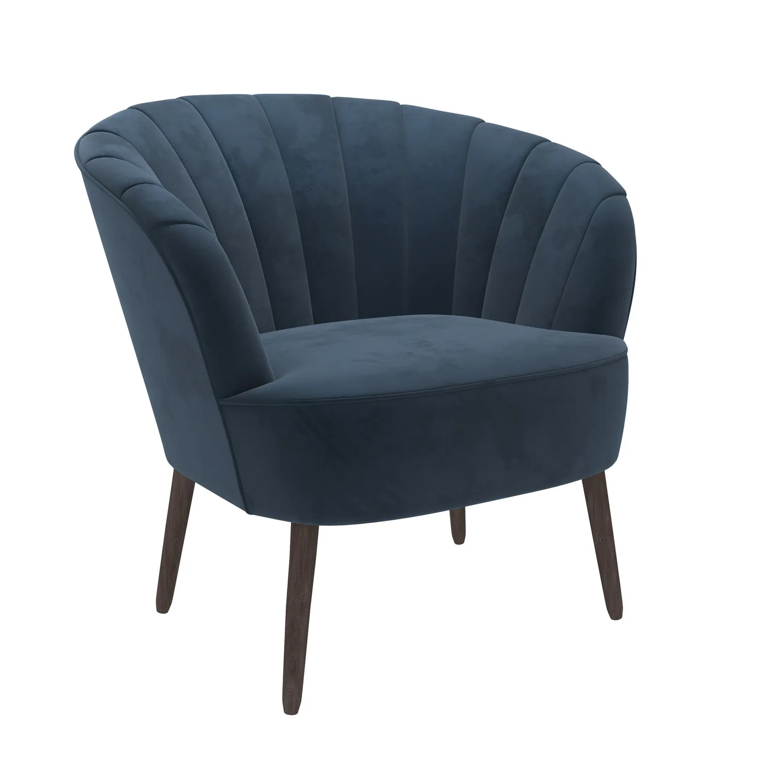Rosalie Velvet Shell Chair Blue