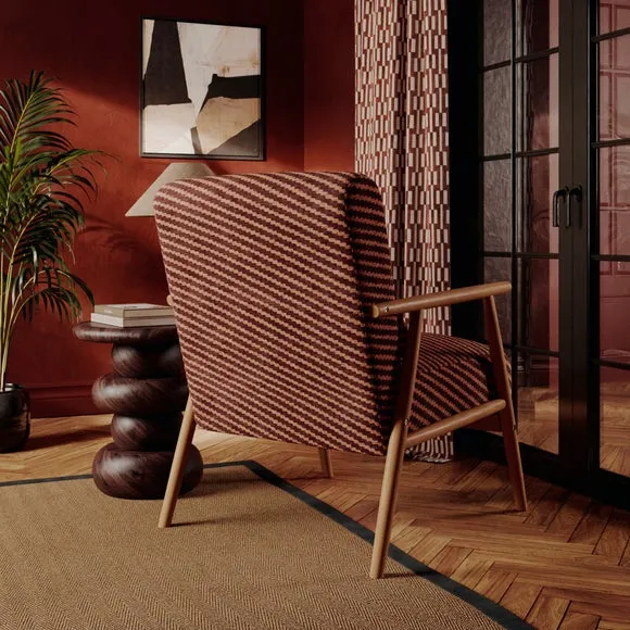 Alpine Zig Zag Chenille Spindle Chair 2