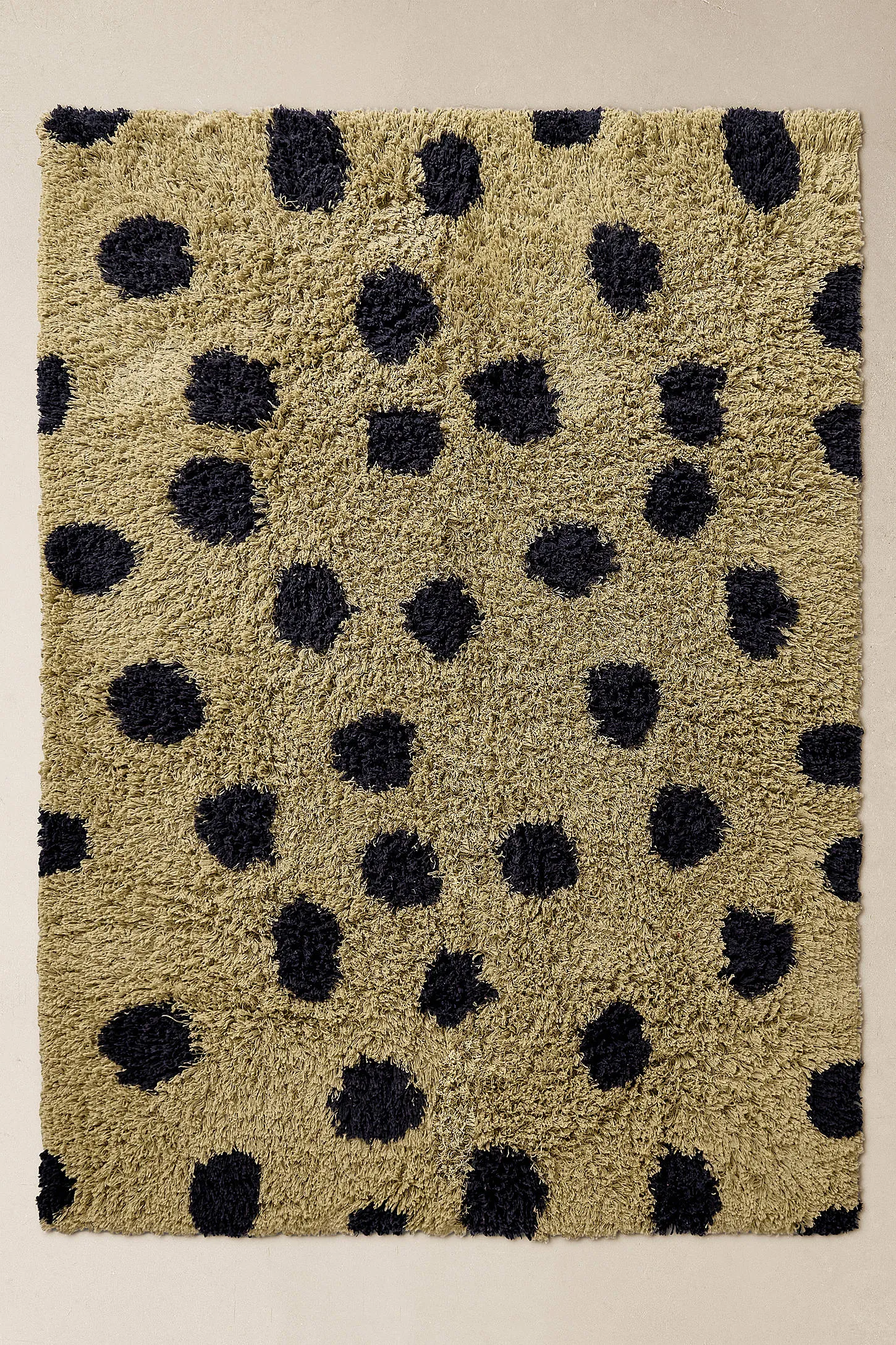 Khaki Inky Spot 5x7ft / 150x210cm Rug - Khaki 2