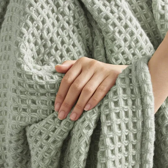 Chunky Waffle Throw Blanket 5