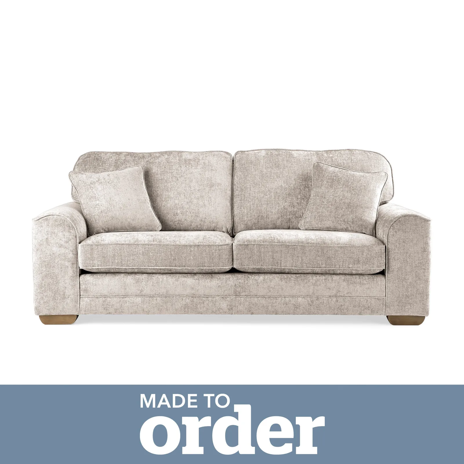 Morello 3 Seater Sofa Luxury Chenille Premium Chenille Sand