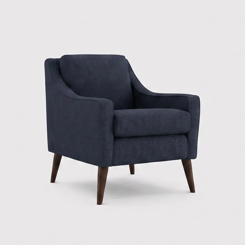 Myers Designer Armchair, Navy Fabric | Barker & Stonehouse 1