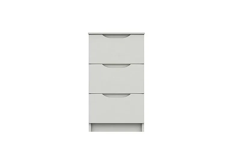 St Pancras 3 Drawer Bedside Cabinet - White