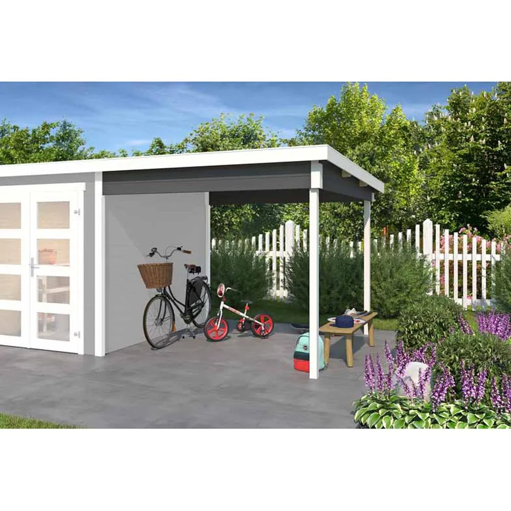 Lasita Maja Ltd Zambezi anbau 250x250-Log Cabin, Garden Room, Home Office - H211 cm in Natural 3