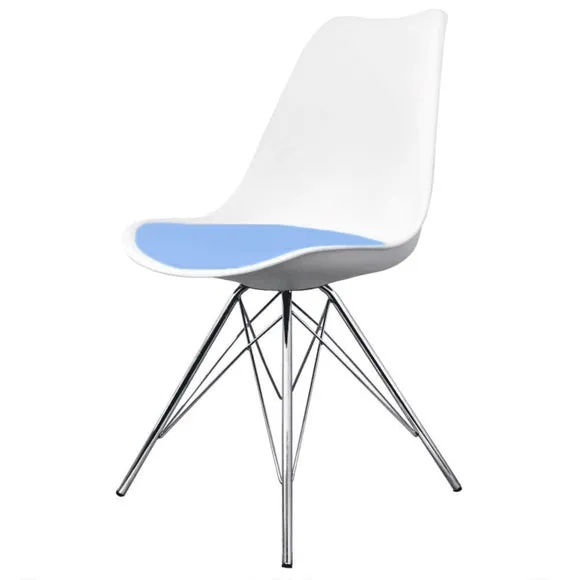 Fusion Living Soho White Plastic Dining Chair 2