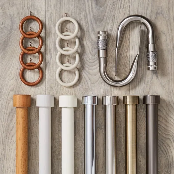 Trinity Fixed Wooden Eyelet Curtain Pole 4