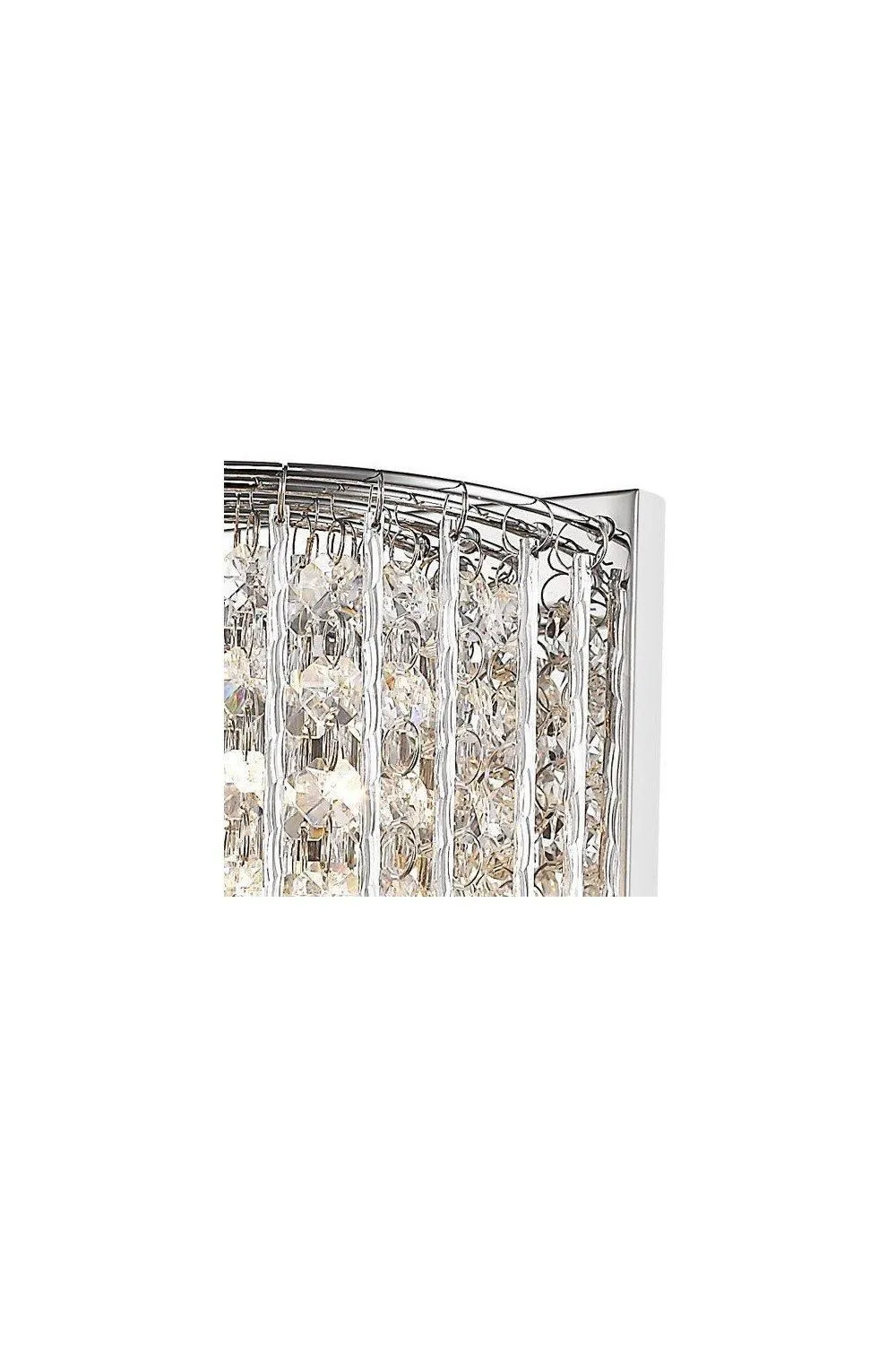 Netlighting Carlo 1 Light Wall Lamp Polished Chrome Fitting in Grey 2