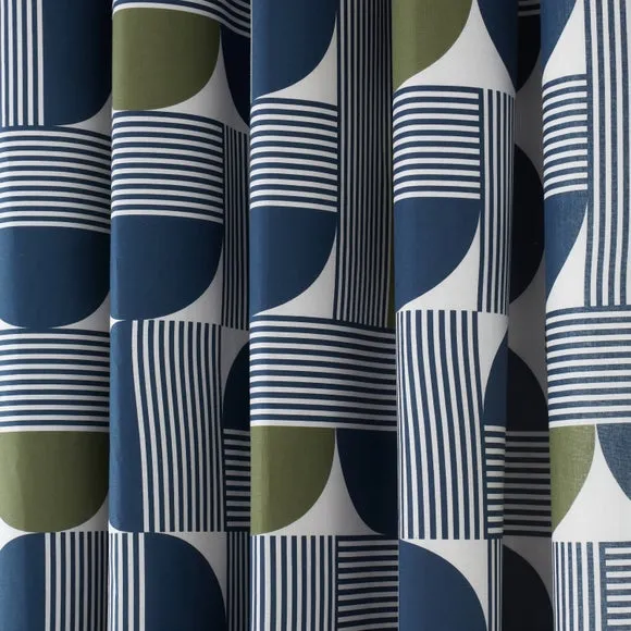 Bromley Modern Geo Eyelet Curtains 3
